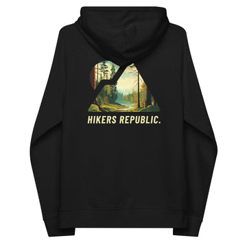 Sweat à capuche Raglan Unisexe Eco Responsable - Iconique - Deep Forest