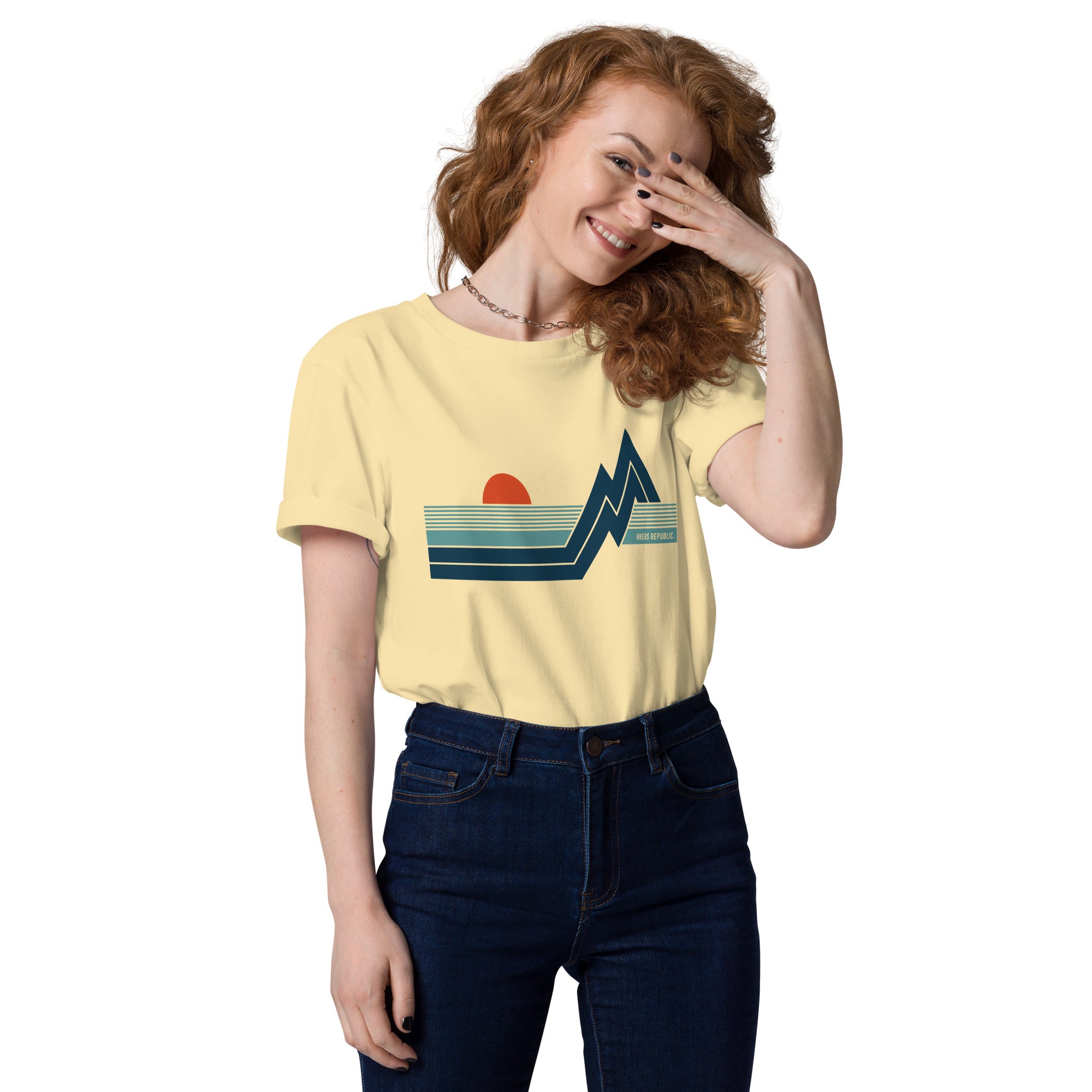 T-Shirt Premium Unisexe Eco Responsable - Vintage - Trace your path to the mountain